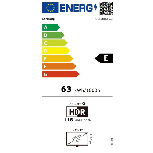TV UHD SAMSUNG UE55M80HAUXXH SMART  MINI LED AI 120Hz